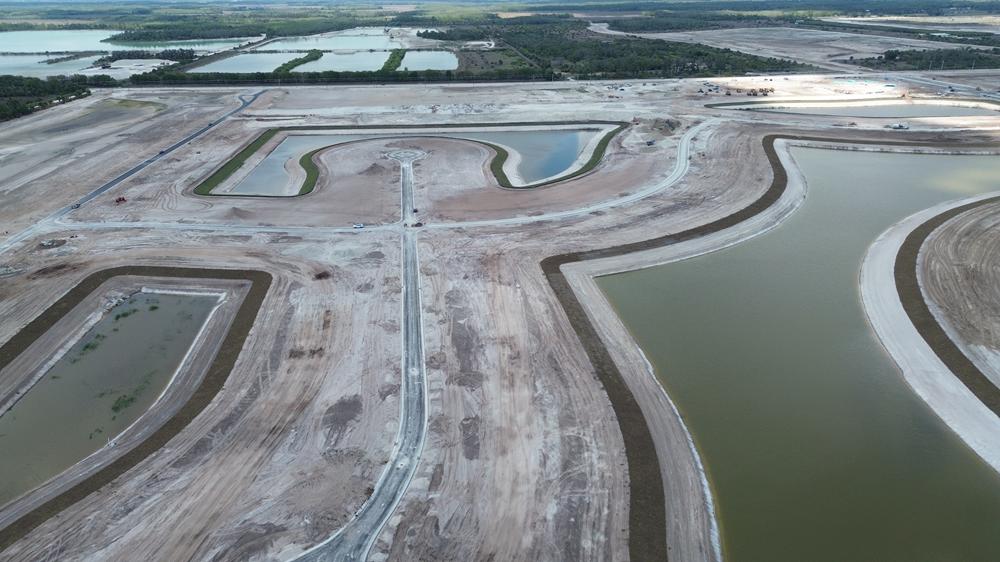 Aerial view of Kingston under construction in Estero, Florida