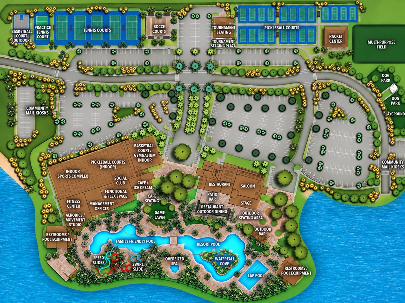 Site map rendering of the planned 25-acre Kingston South amenity campus